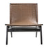 PaulaHome - Vintage Lounge Chair Brown Leather with Acacia Base